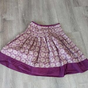 Talbots Purple and White A-Line Skirt